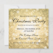 Elegantes Weihnachts-Party Gold Winter Wonderland