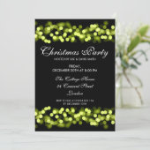 Elegantes Weihnachts-Party Green Hollywood Glam Einladung (Stehend Vorderseite)