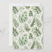 Elegantes Weihnachts-Party Holly Berry und Foliage Einladung (Rückseite)