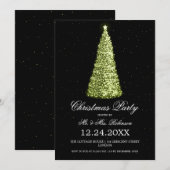 Elegantes Weihnachts-Party Lime Green Einladung (Vorne/Hinten)