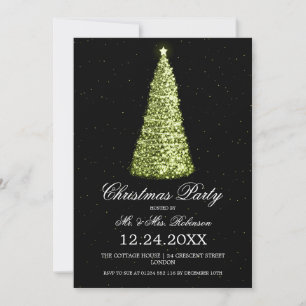 Elegantes Weihnachts-Party Lime Green Einladung