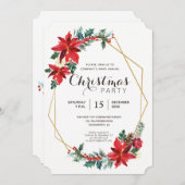 Elegantes Weihnachts-Party Moderne Einladung (Vorne/Hinten)