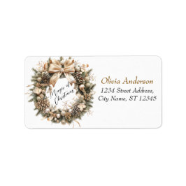 Elegantes Weihnachts-Party Modernes Adressaufkleber