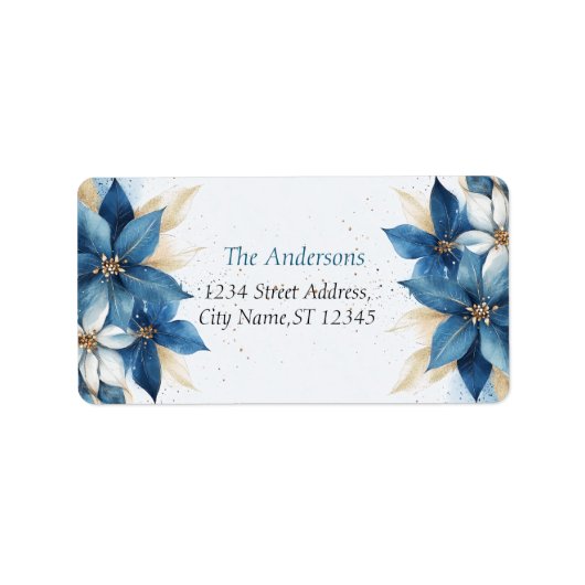 Elegantes Weihnachts-Party Modernes Adressaufkleber (Vorne)