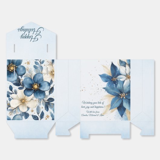 Elegantes Weihnachts-Party Modernes Geschenkschachtel (Ungefaltet)