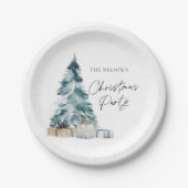 Elegantes Weihnachts-Party Pappteller (Vorderseite)