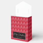 Elegantes Weihnachts-Party Rot & Weiß Geschenkschachtel (Geöffnet)