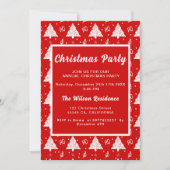 Elegantes Weihnachts-Party Rote Einladung (Vorderseite)
