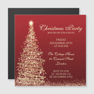 Elegantes Weihnachts-Party Rote Karte