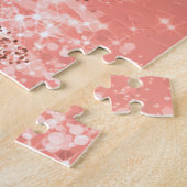 Elegantes Weihnachts-Party Sparkling Bäume Rose Go Puzzle (Seite)