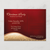 Elegantes Weihnachts-Party Sparkling Bäume Rote In Postkarte (Rückseite)