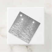 Elegantes Weihnachts-Party Sparkling Bäume Silber Geschenkanhänger (Beispiel)