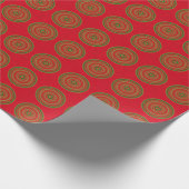 Elegantes Weihnachts-Punkte-Muster Geschenkpapier (Ecke)