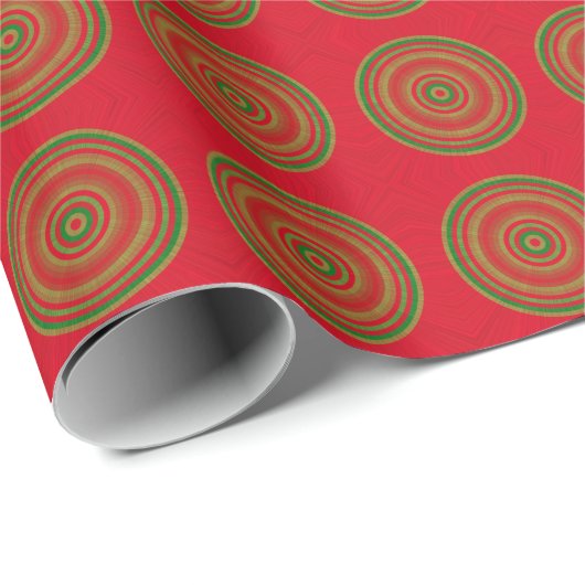 Elegantes Weihnachts-Punkte-Muster Geschenkpapier (Rolleneckpunkt)
