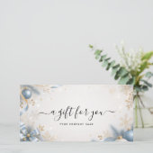 Elegantes Weihnachts-QR-Code-Geschenkgutschein (Stehend Vorderseite)