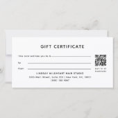 Elegantes Weihnachts-QR-Code-Geschenkgutschein (Rückseite)