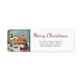 Elegantes Weihnachts-Rücksendesiegel (Vorne)