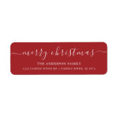 Elegantes Weihnachts-Rücksendesiegel (Vorne)