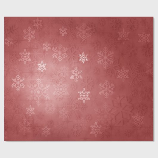 Elegantes Weihnachts-Schneeflockenmuster Geschenkpapier (Flach)