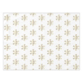 Elegantes Weihnachts-Schneeflockenmuster Gold und  Tischdecke (Vorderseite (Horizontal))