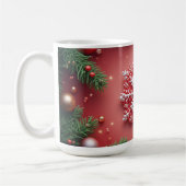 Elegantes Weihnachts-Snowflake-Design Kaffeetasse (Links)