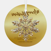 Elegantes Weihnachts-Weihnachtsfest Ornament Aus Glas (Rückseite)