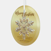 Elegantes Weihnachts-Weihnachtsfest Ornament Aus Glas (Vorderseite links)