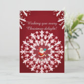 Elegantes Weihnachts-White Snowflake Design Feiertagskarte (Stehend Vorderseite)