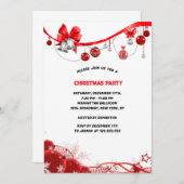 Elegantes Weihnachtsbälle Weihnachts-Party Einladung (Vorne/Hinten)