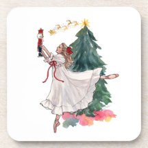 Elegantes Weihnachtsballettmädchen mit Nussknacker