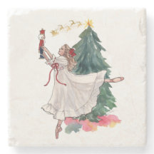 Elegantes Weihnachtsballettmädchen mit Nussknacker