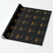 Elegantes Weihnachtsbaum-Design mit Leopardendruck Geschenkpapier (Ungerollt)