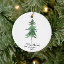 Elegantes Weihnachtsbaum Familienname + Benutzerde