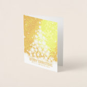 Elegantes Weihnachtsbaum Foto Folienkarte (Vorderseite)