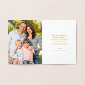 Elegantes Weihnachtsbaum Foto Folienkarte (Innenseite)