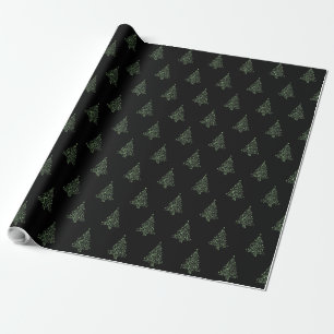 Elegantes Weihnachtsbaum-gestreiftes Geschenkpapier