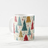 Elegantes Weihnachtsbaum Green Blue Red Gold Muste Kaffeetasse (Vorderseite Links)