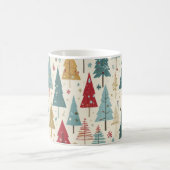 Elegantes Weihnachtsbaum Green Blue Red Gold Muste Kaffeetasse (Mittel)