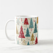 Elegantes Weihnachtsbaum Green Blue Red Gold Muste Kaffeetasse (Links)