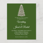 Elegantes Weihnachtsbaum Grünes Budget Hochzeit Ei (Vorderseite)
