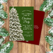 Elegantes Weihnachtsbaum Grünes Weihnachtsfest Par Einladung