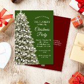 Elegantes Weihnachtsbaum Grünes Weihnachtsfest Par Einladung