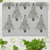 Elegantes Weihnachtsbaum Küchentuch (Gefaltet)