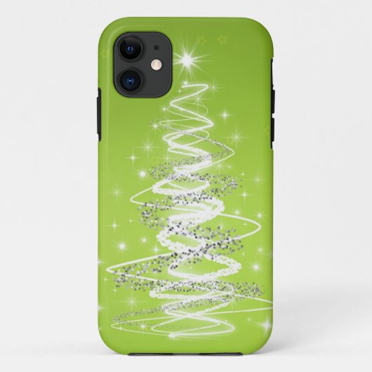 Elegantes Weihnachtsbaum-Limones Grün Case-Mate iPhone Hülle (Rückseite)