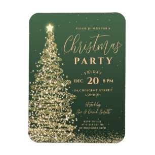 Elegantes Weihnachtsbaum Party Grüne Feiertage Ein Magnet