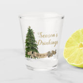 Elegantes Weihnachtsbaum Personalisiertes Shotglas Schnapsglas (Vorderseite)