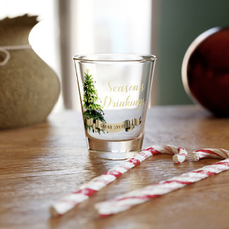 Elegantes Weihnachtsbaum Personalisiertes Shotglas Schnapsglas