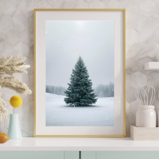 Elegantes Weihnachtsbaum-Plakat Poster