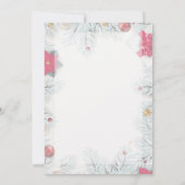 Elegantes Weihnachtsbaum Rot-Weiß-Party I Einladung (Rückseite)