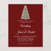 Elegantes Weihnachtsbaum Rotes Budget Hochzeit Ein (Vorderseite)